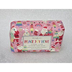 Mia & Co. Peace Joy Love Candy Cane Luxury Bar Soap 10.58 Oz